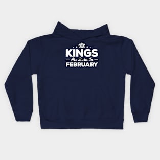 Kings Are Born In February Kids Hoodie